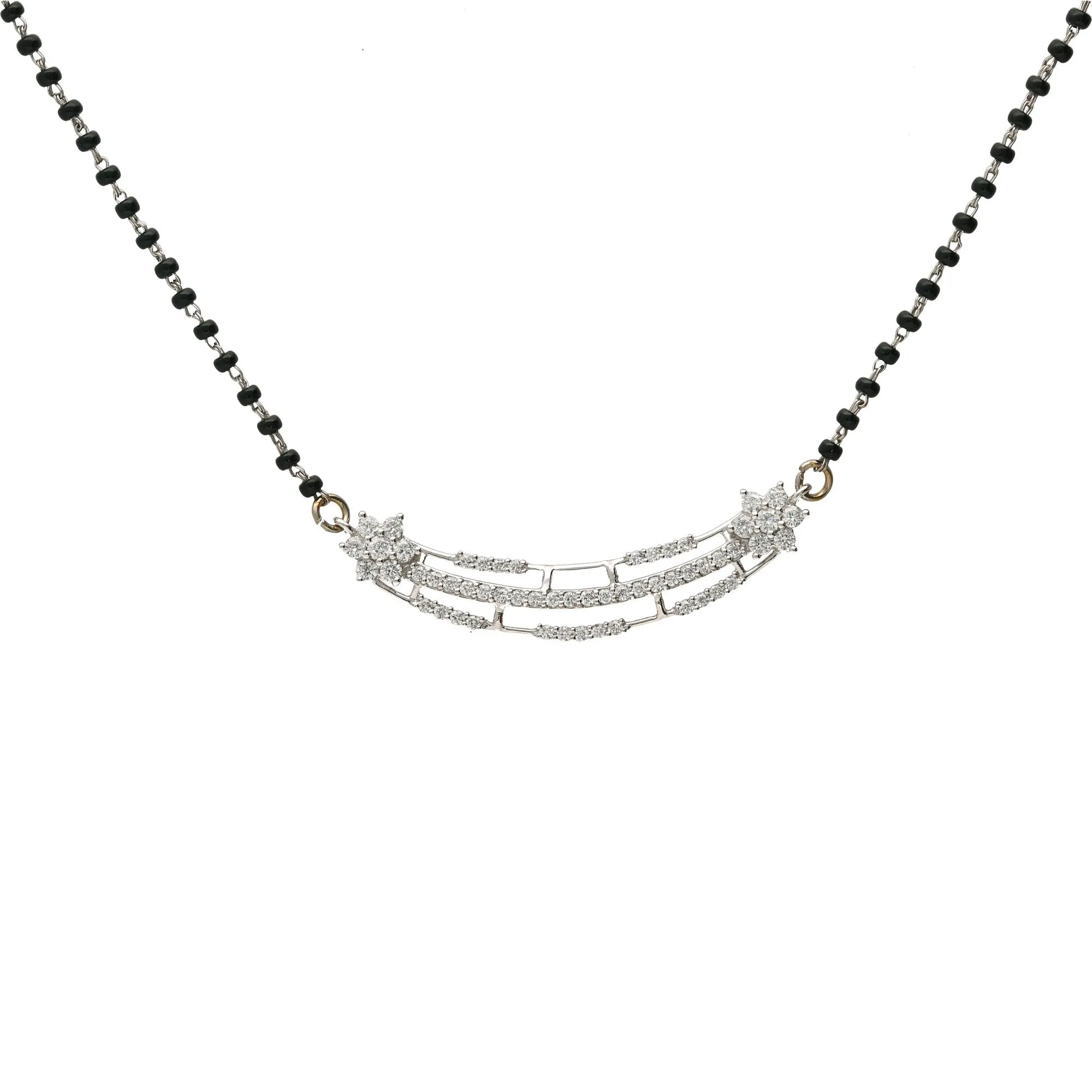 18K White Gold & Diamond Estaa Mangalsutra