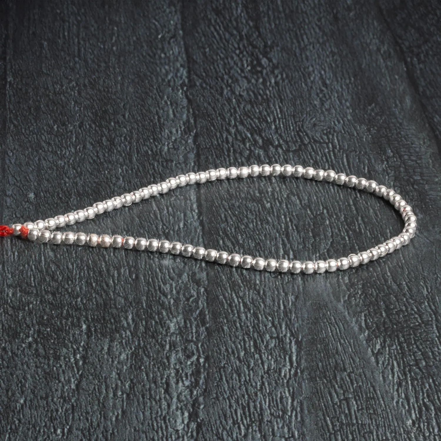 3mm Sterling Silver Plated Copper Rounds 8 inch 69 beads