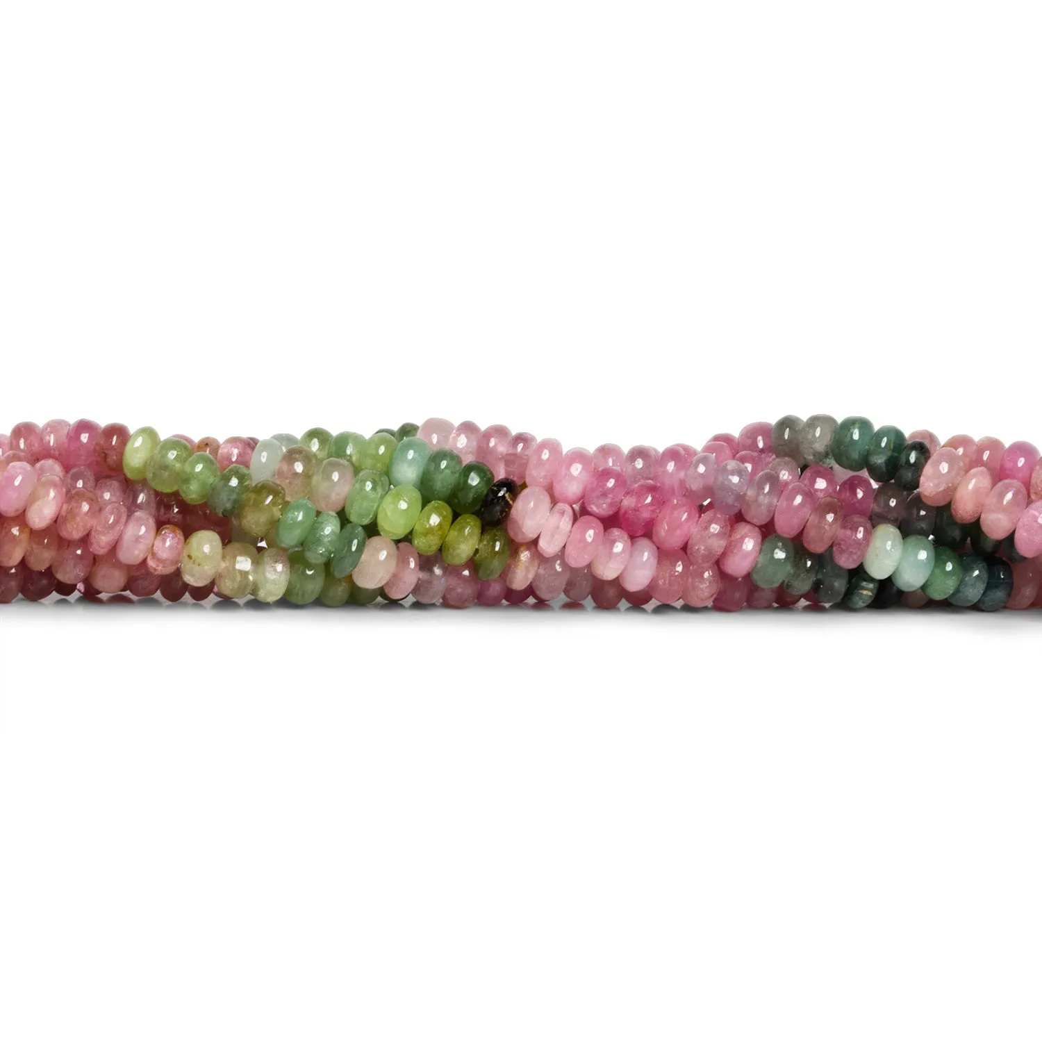 4.5mm Afghani Tourmaline Rondelles 16 inch 150 beads