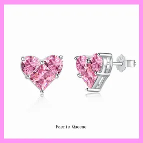 【6-58.13#】Elegant Heart Earrings  for female fashion daily engagement wedding anniversary birthday present