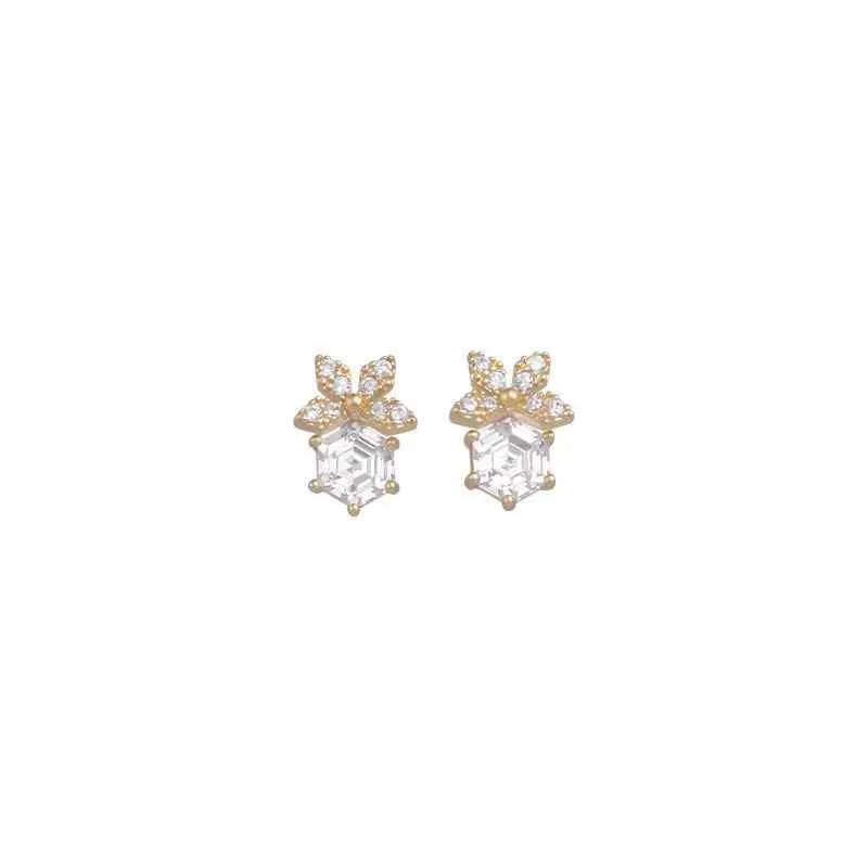 925 Sterling Silver Stud Earrings Charm Jewelry - Sweet Flower - Xm366
