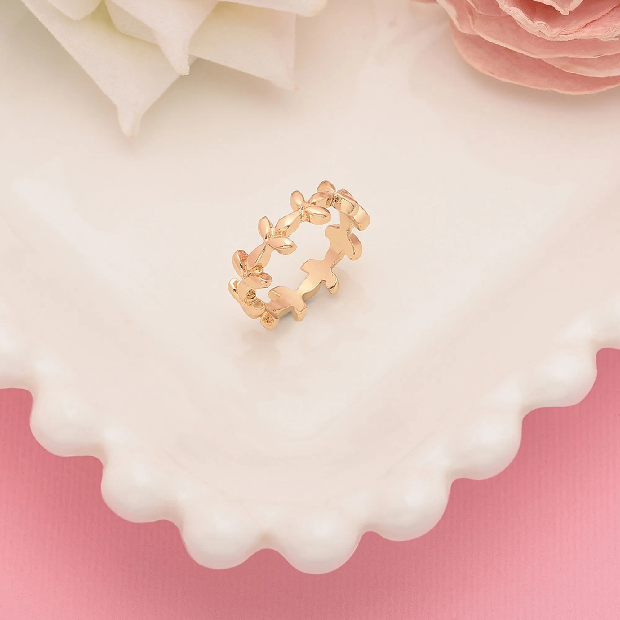 Accessorize London Women's Gold Vine Ring-Large