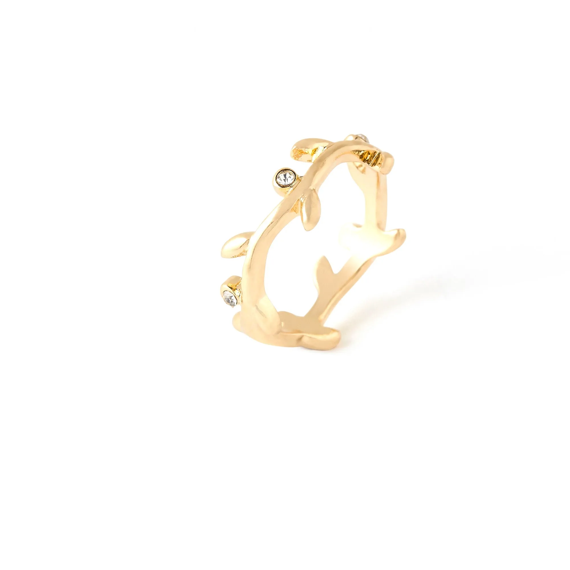 Accessorize London Women's Gold Vine Ring-Large