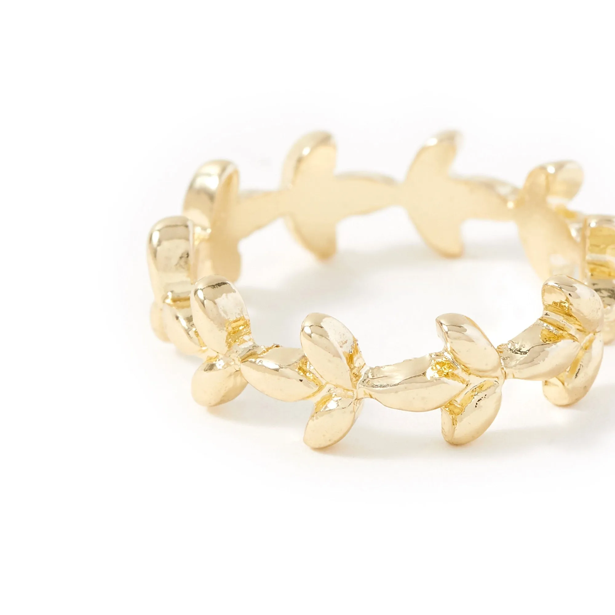 Accessorize London Women's Gold Vine Ring-Large