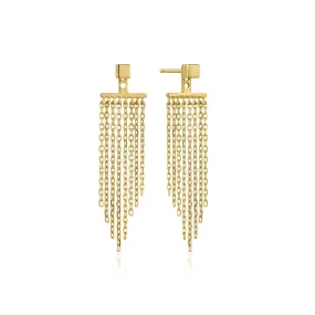 Ania Haie Fringe Fall Ear Jacket in Gold