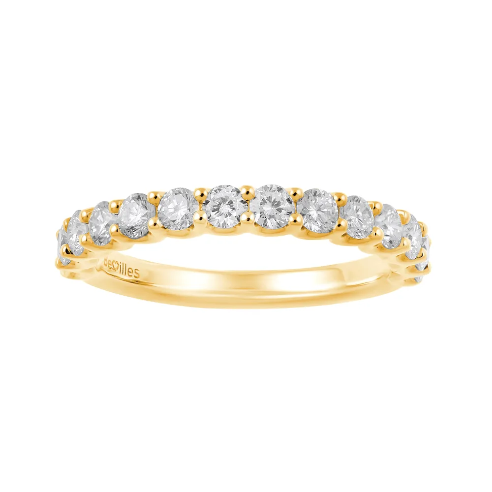 Anniversary Ring with 0.85ct of Laboratory Grown Diamonds in 9ct Yellow Gold
