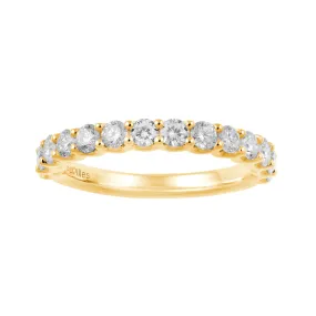 Anniversary Ring with 0.85ct of Laboratory Grown Diamonds in 9ct Yellow Gold