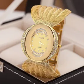 BAOHE Women's Fine Fashion Premium Quality Luxury Style Gold Tone Bracelet Watch