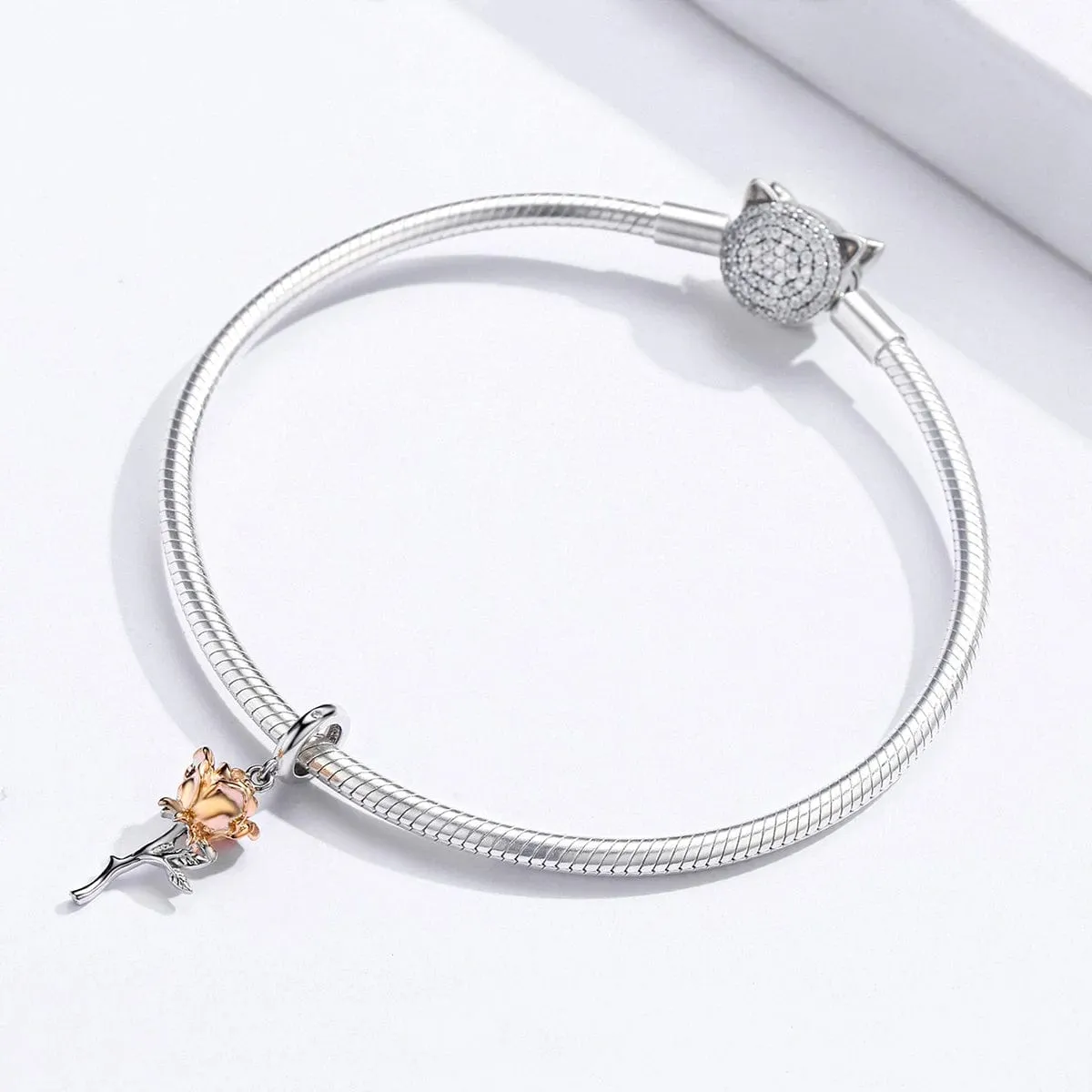 Beauty and the Beast Rose Dangle Charm
