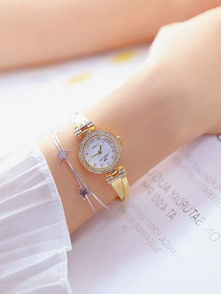BEE SISTER Women's Fine Fashion Premium Quality Round Dial Stainless Steel Watch