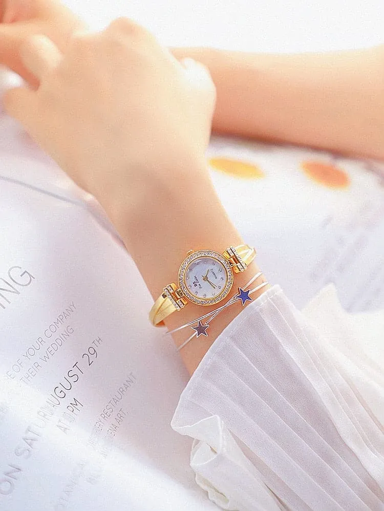 BEE SISTER Women's Fine Fashion Premium Quality Round Dial Stainless Steel Watch