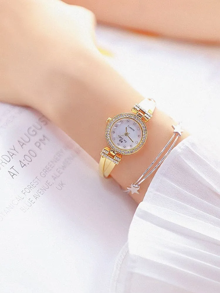 BEE SISTER Women's Fine Fashion Premium Quality Round Dial Stainless Steel Watch