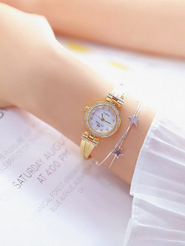 BEE SISTER Women's Fine Fashion Premium Quality Round Dial Stainless Steel Watch