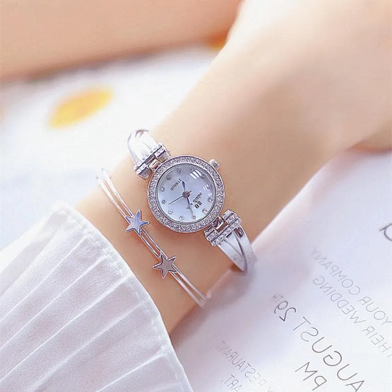 BEE SISTER Women's Fine Fashion Premium Quality Round Dial Stainless Steel Watch