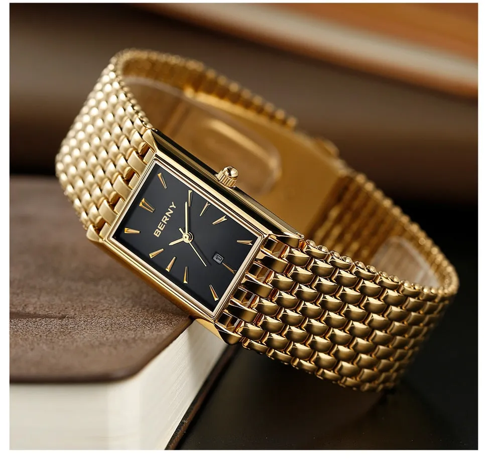 BERNY Women's Fine Fashion Premium Quality Luxury Style Gold & Silver Bracelet Watch