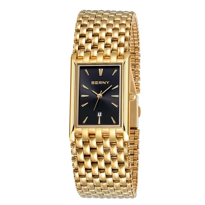 BERNY Women's Fine Fashion Premium Quality Luxury Style Gold & Silver Bracelet Watch