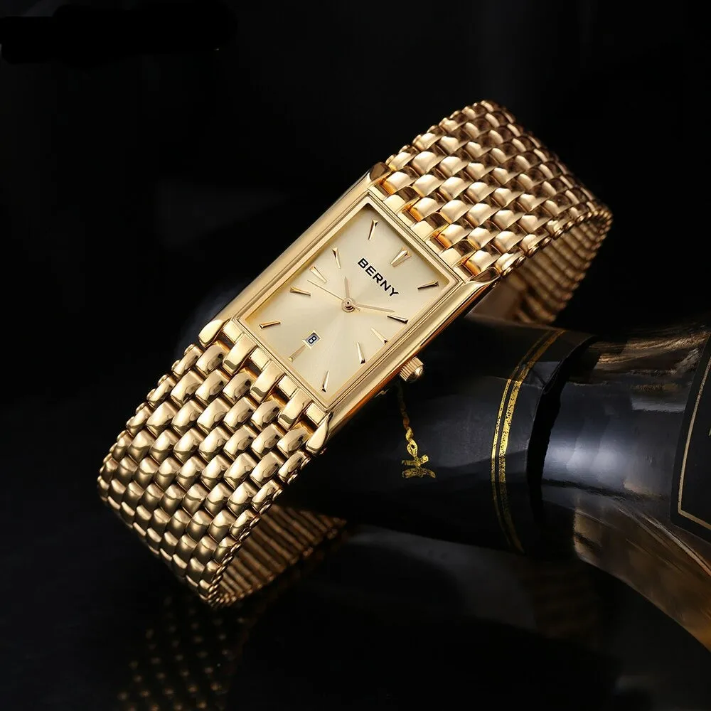 BERNY Women's Fine Fashion Premium Quality Luxury Style Gold & Silver Bracelet Watch