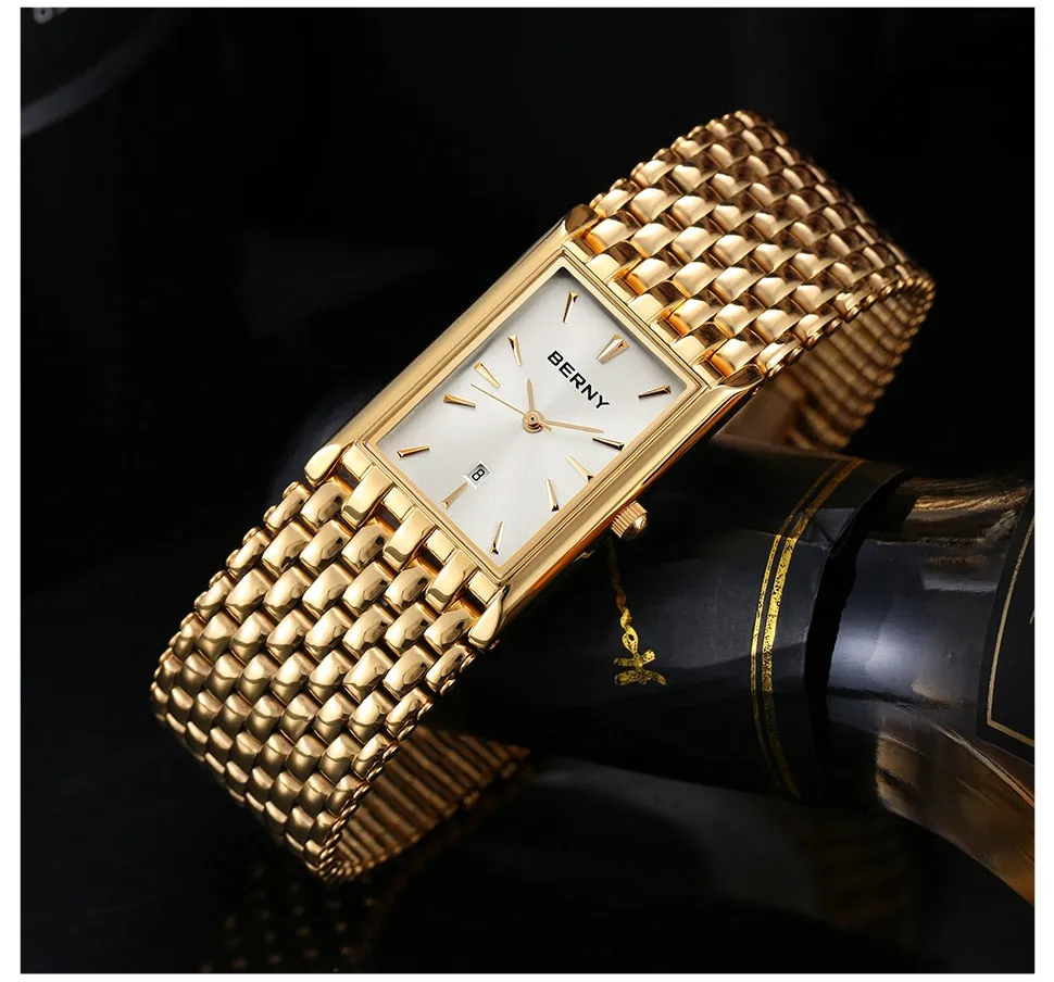 BERNY Women's Fine Fashion Premium Quality Luxury Style Gold & Silver Bracelet Watch
