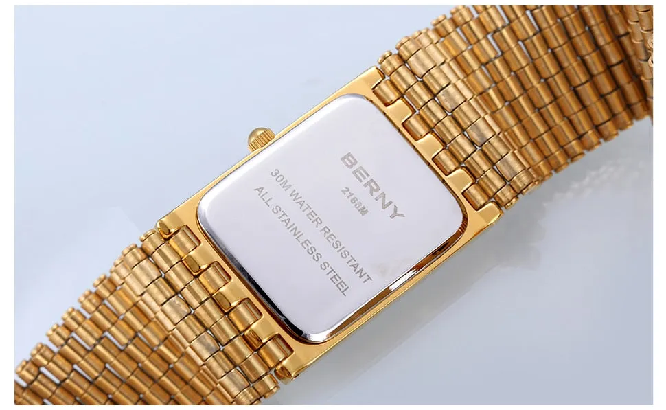 BERNY Women's Fine Fashion Premium Quality Luxury Style Gold & Silver Bracelet Watch