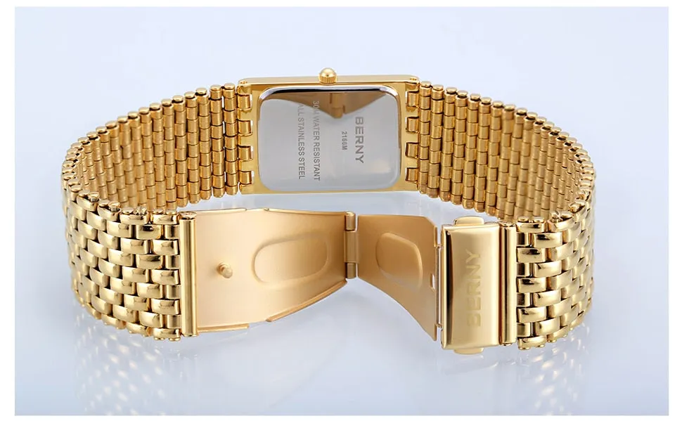 BERNY Women's Fine Fashion Premium Quality Luxury Style Gold & Silver Bracelet Watch