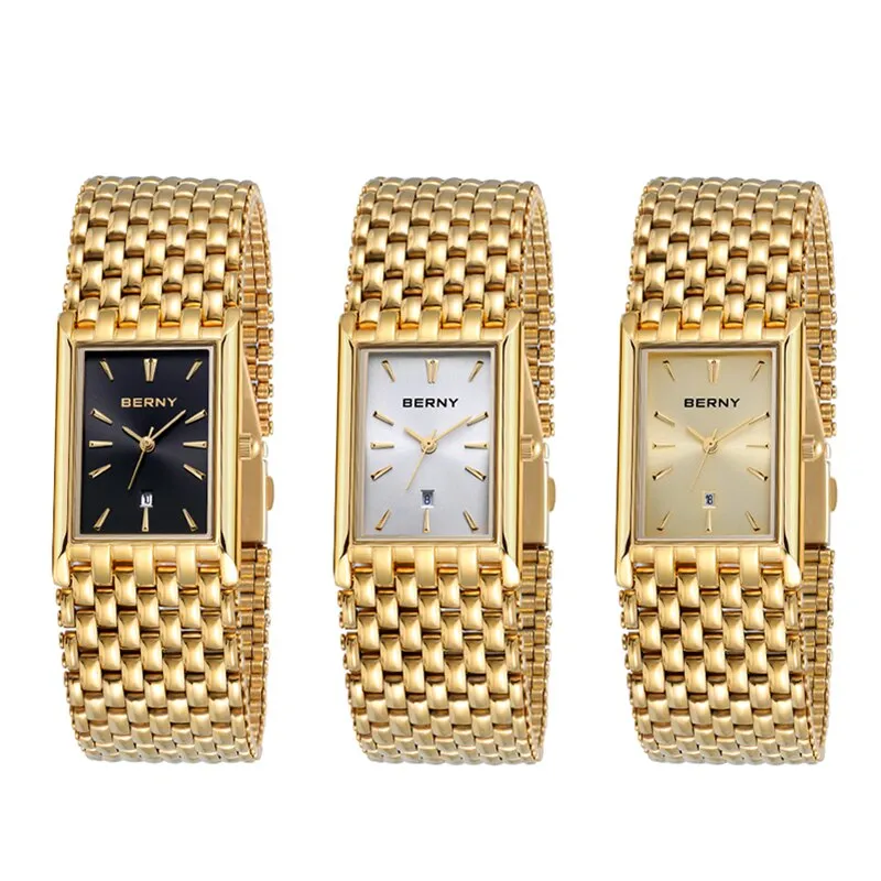 BERNY Women's Fine Fashion Premium Quality Luxury Style Gold & Silver Bracelet Watch