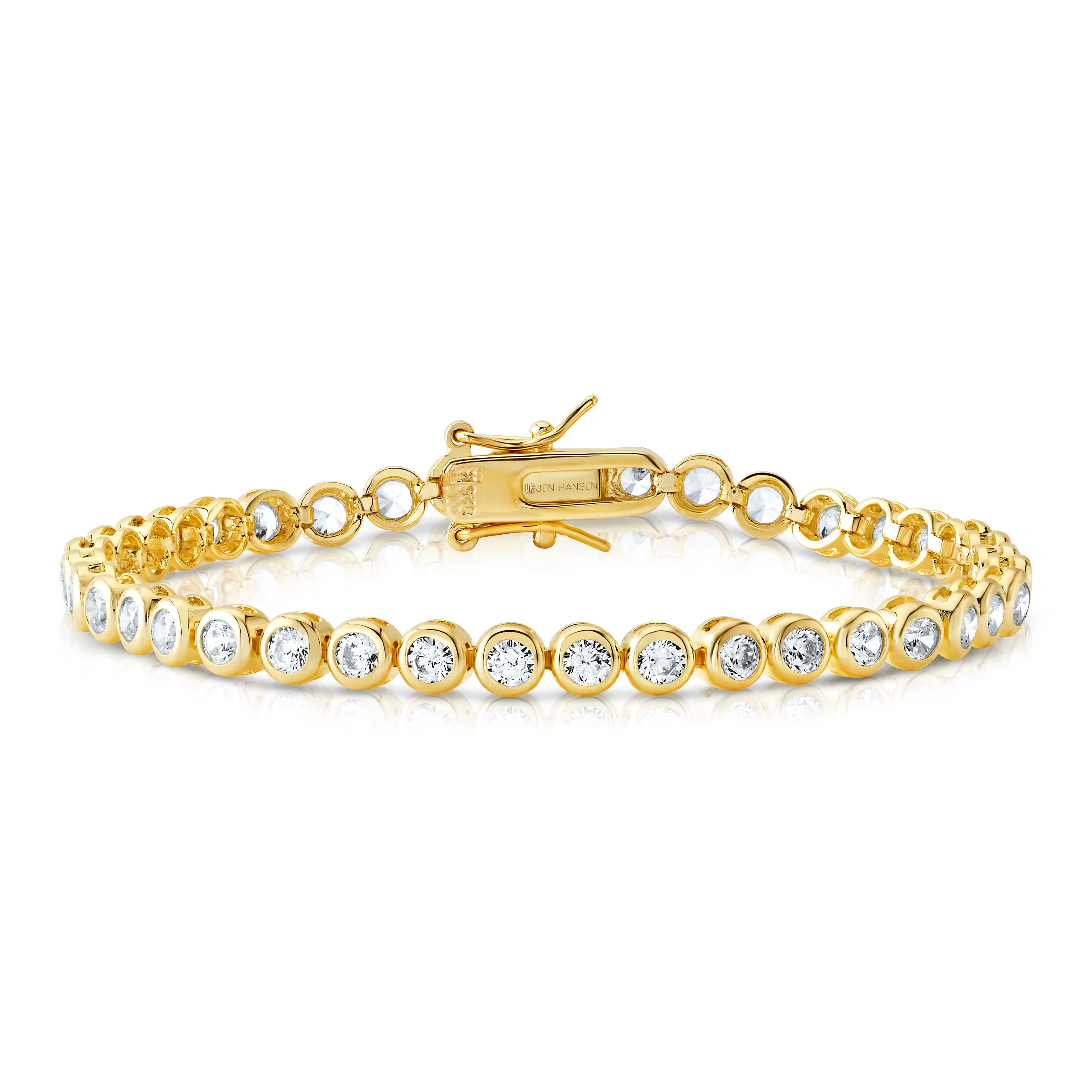 BEZEL TENNIS BRACELET, GOLD