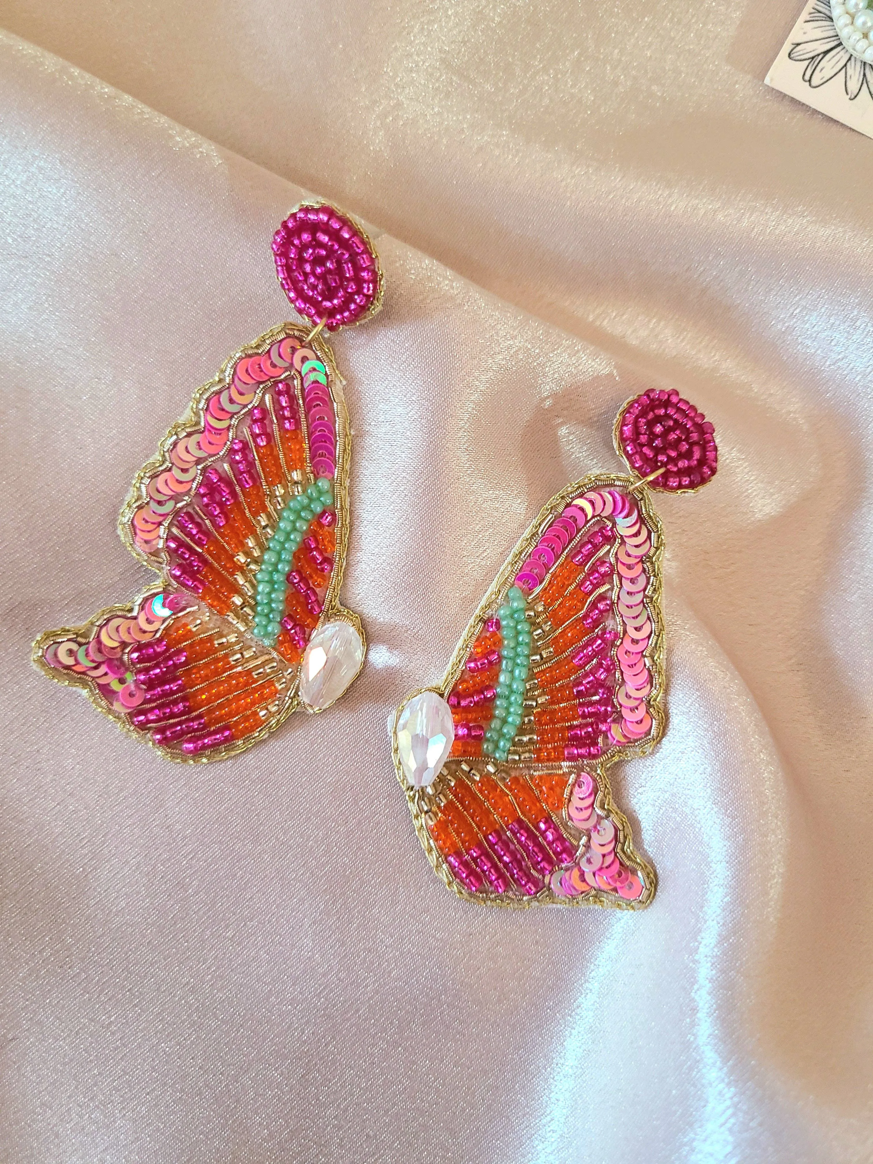 Butterfly Sequin Earrings