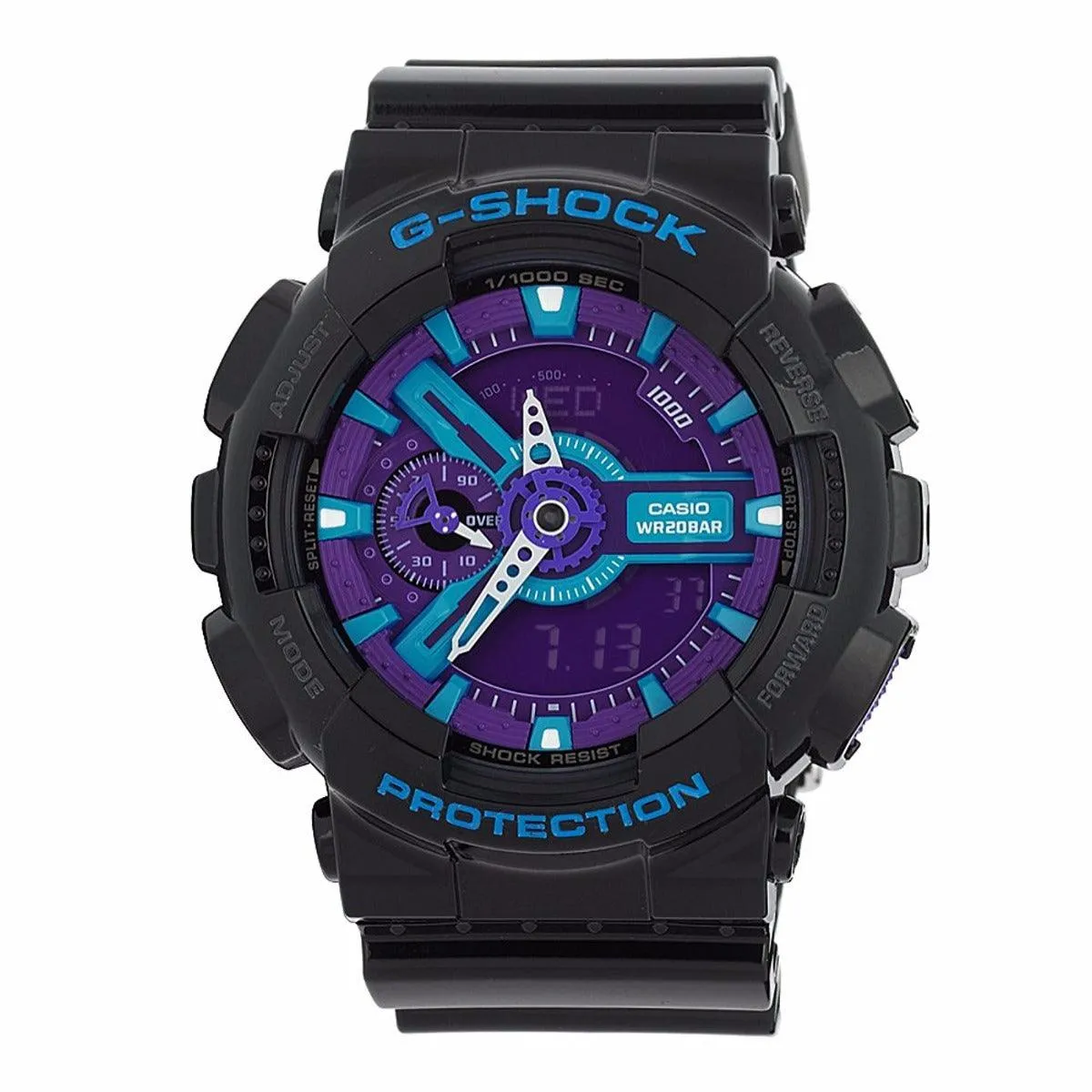 Casio G-Shock Black GA110HC-1A Purple Dial