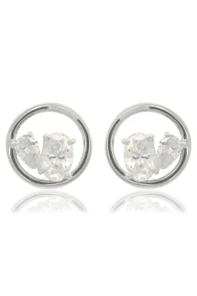 CHIC NOEL TOI ET MOI CIRCLE EARRINGS SILVER