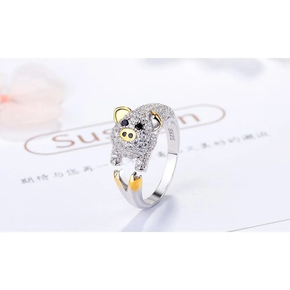 Chinese Zodiac Animal Rings Sterling Silver Sparkly!