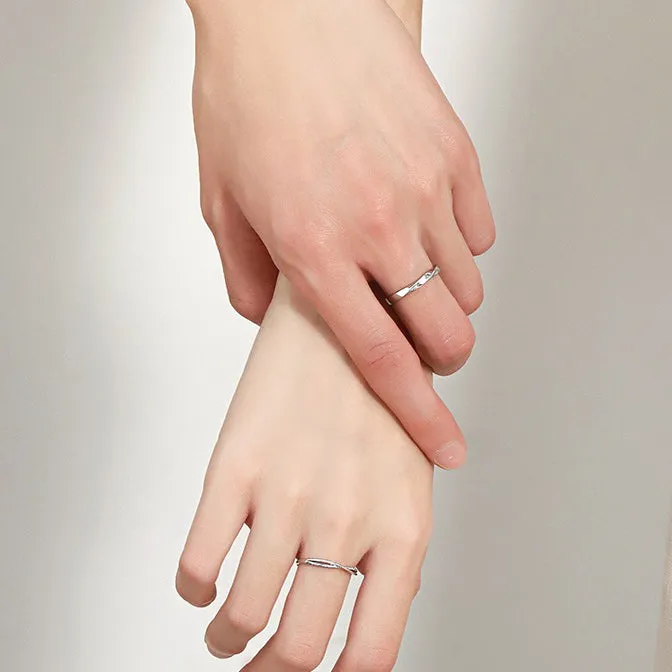 Custom Matching Swirl Rings Set for Couples