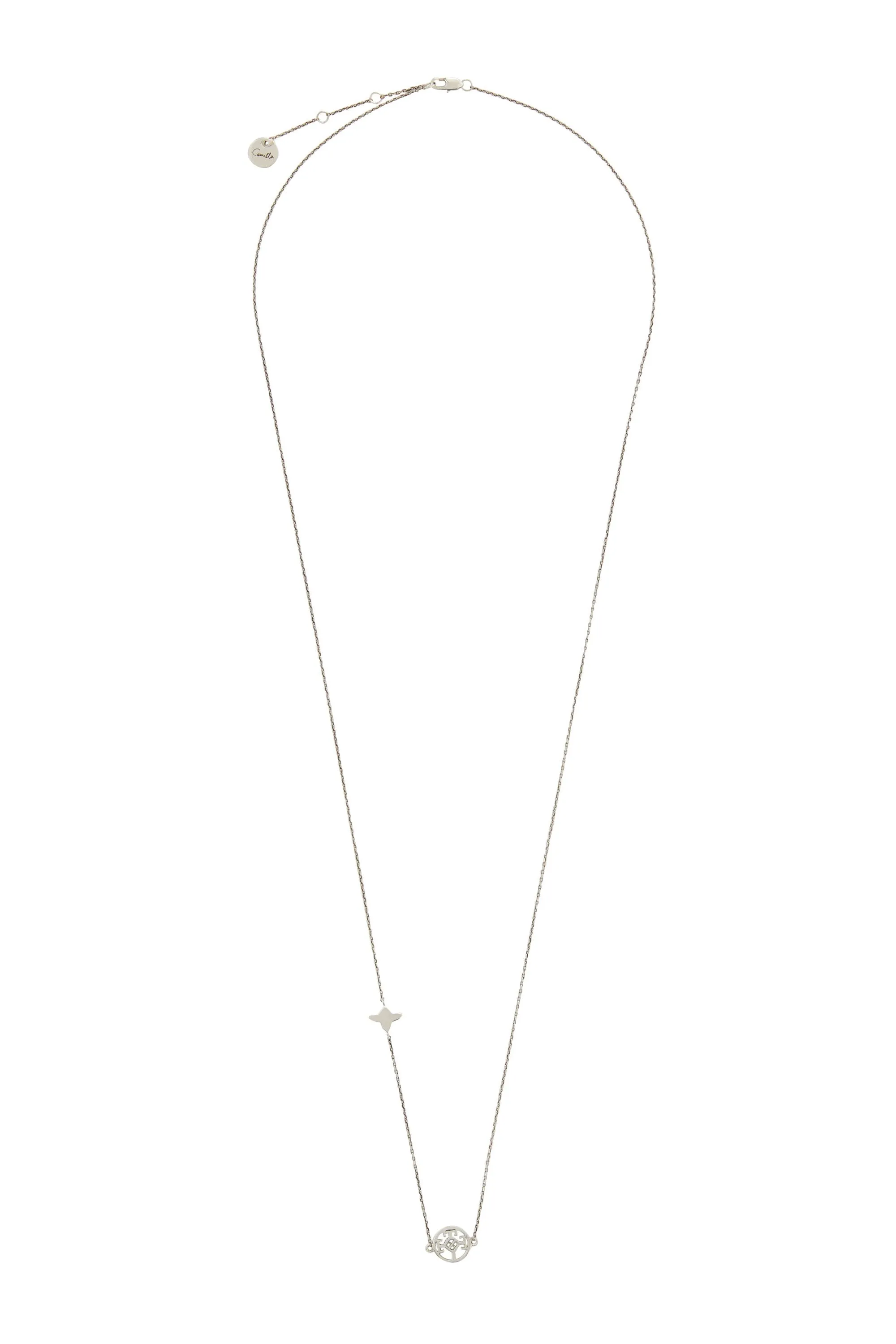CUT OUT PENDANT NECKLACE SILVER PLATED