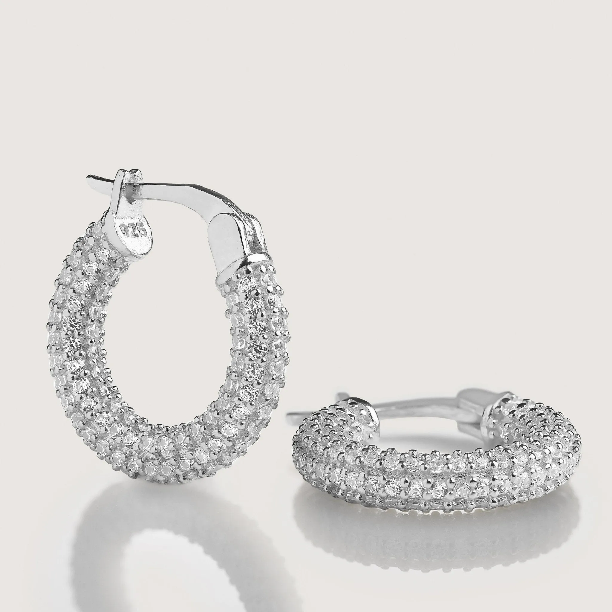 Daphne Silver Hoops Small