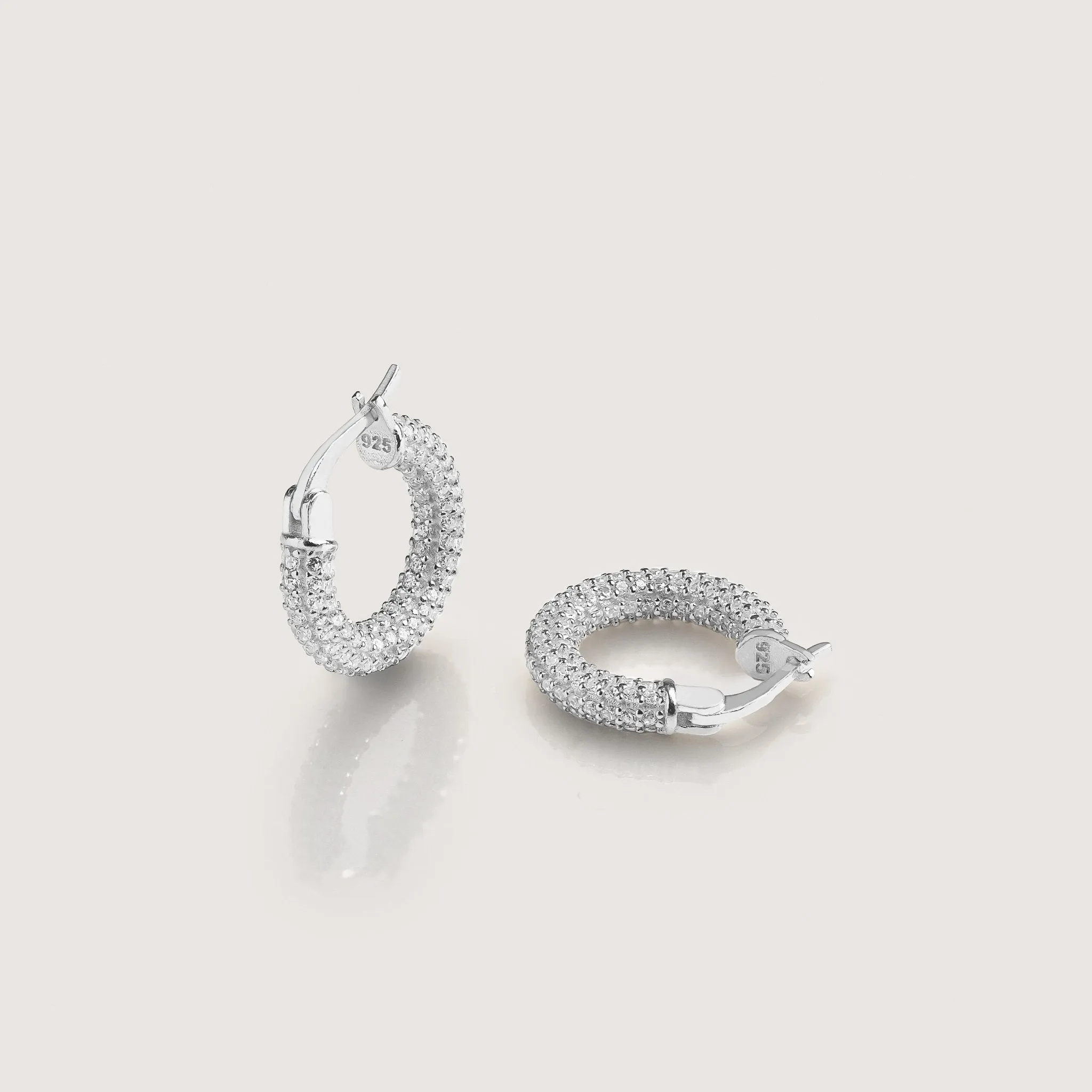 Daphne Silver Hoops Small