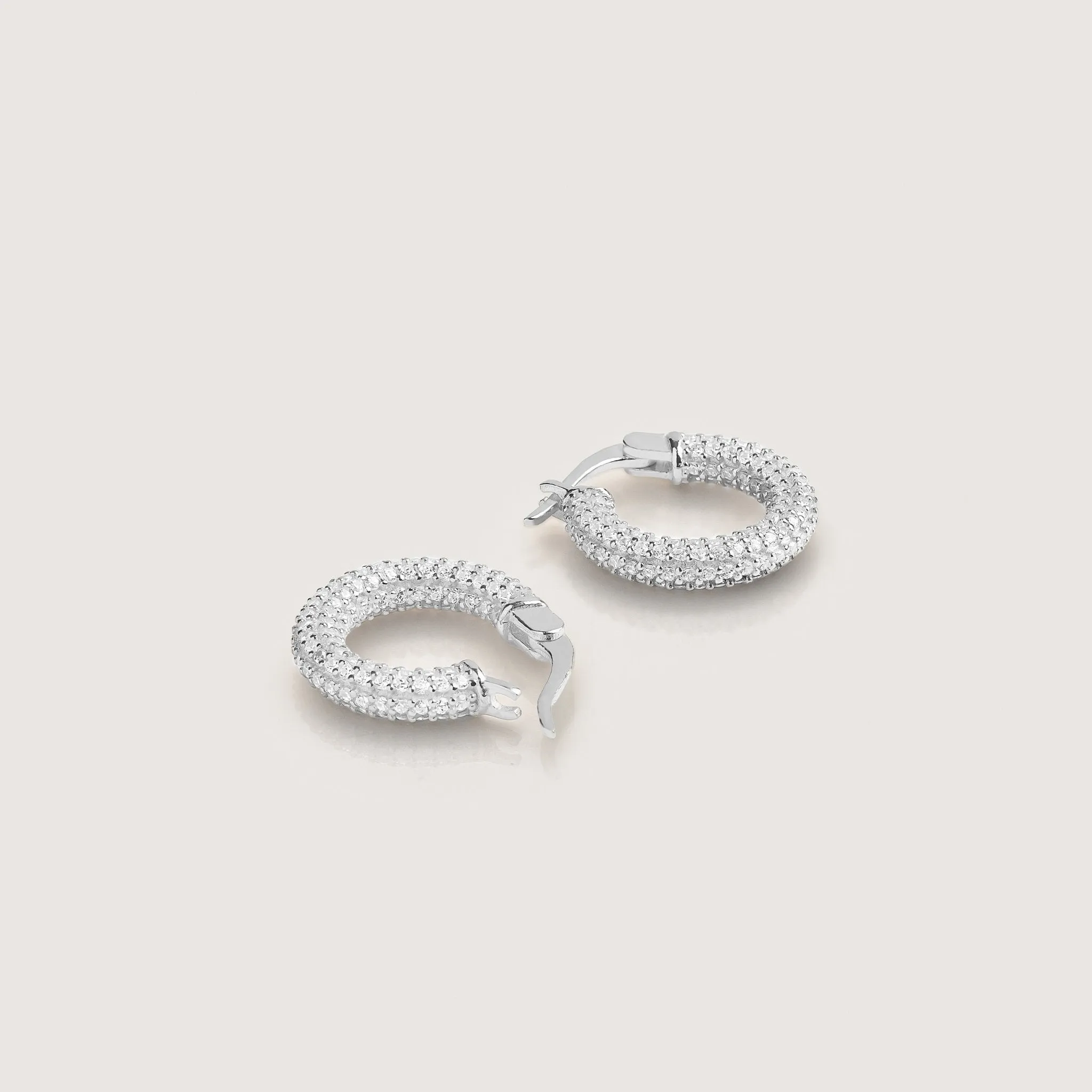 Daphne Silver Hoops Small