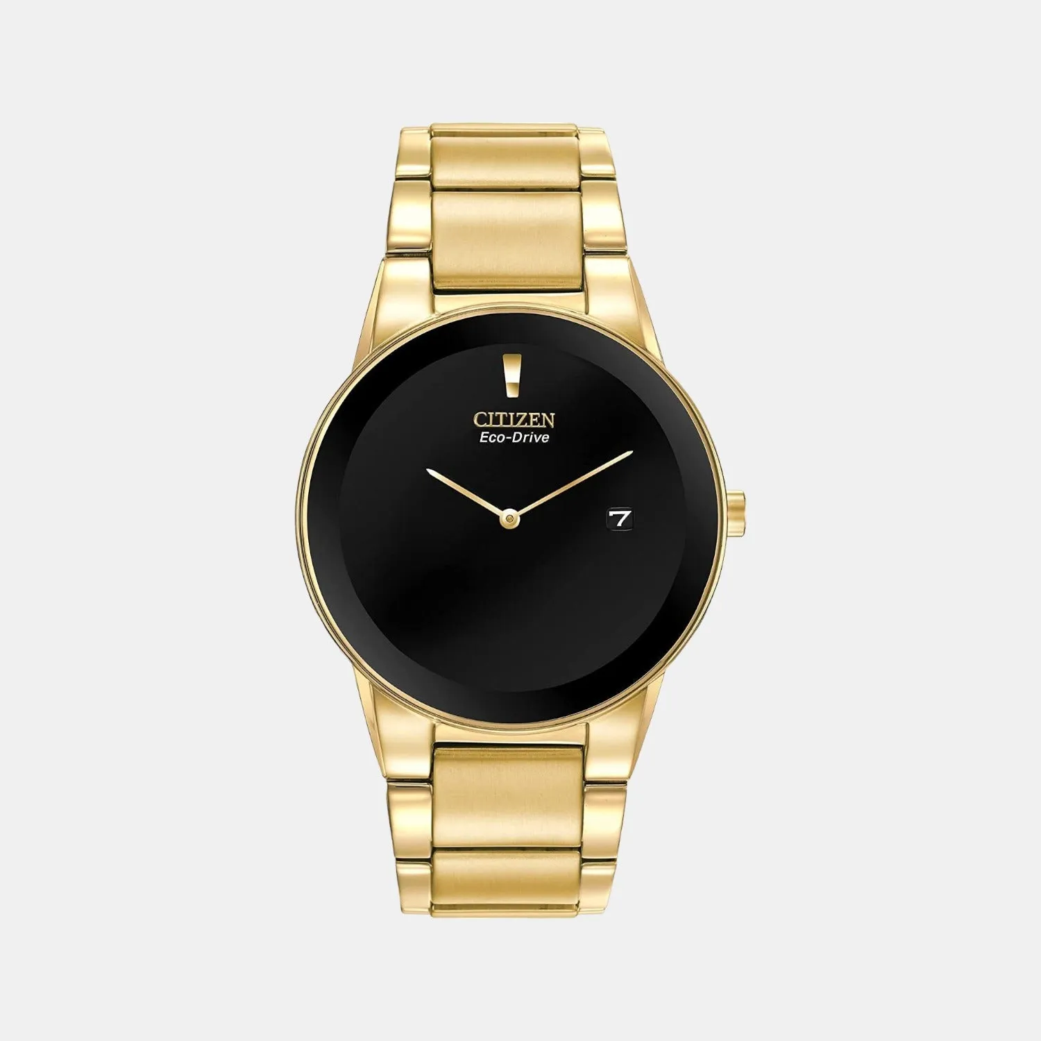 Eco-Drive Men Black Analog Stainless Steel Watch AU1062-56E