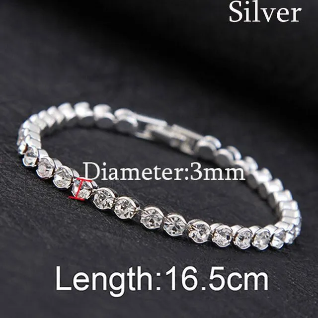 Fashion Hand Chain Crystal Stretch Shine Bracelets For Women