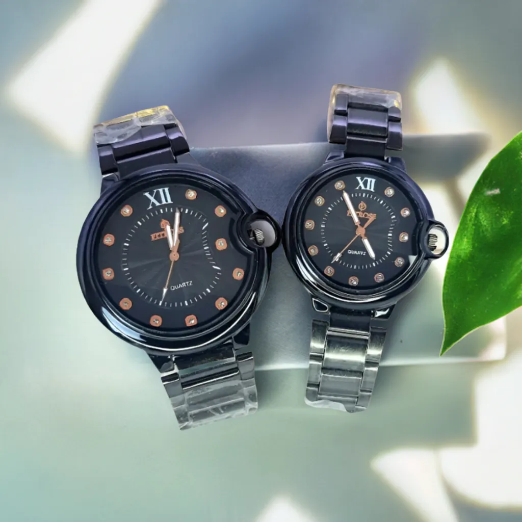 Fitros Couple Watch, Analog Display, Stylish & Durable Gift, for Unisex
