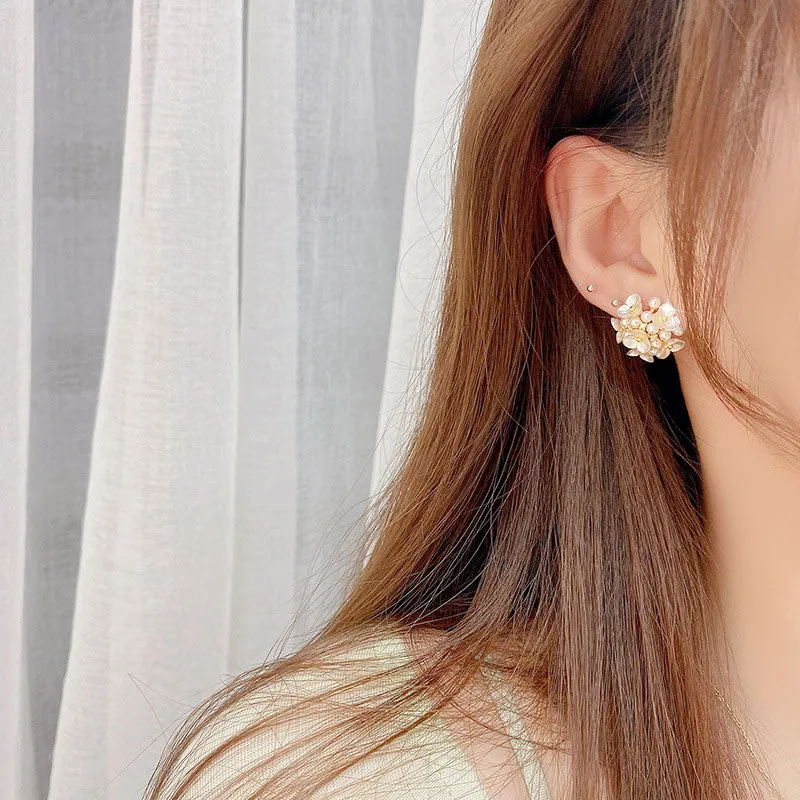 Flower Cluster Elegant Earrings Temperament Exquisite Glamour Romantic Earrings