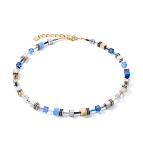 GeoCUBE® Necklace blue-gold