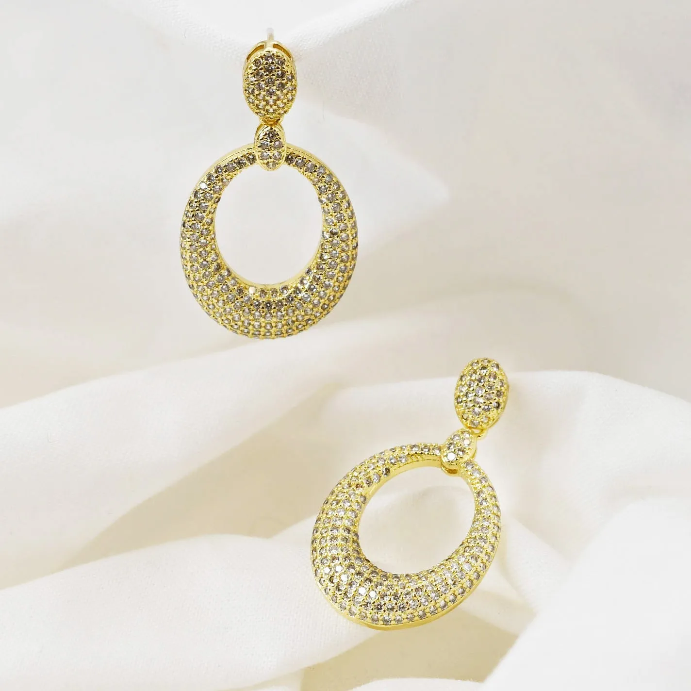 Gleaming Pave Earrings