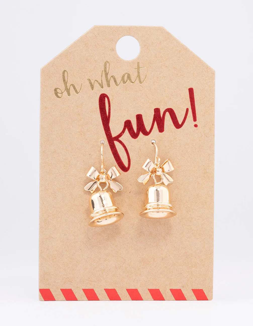 Gold Bell Drop Earrings