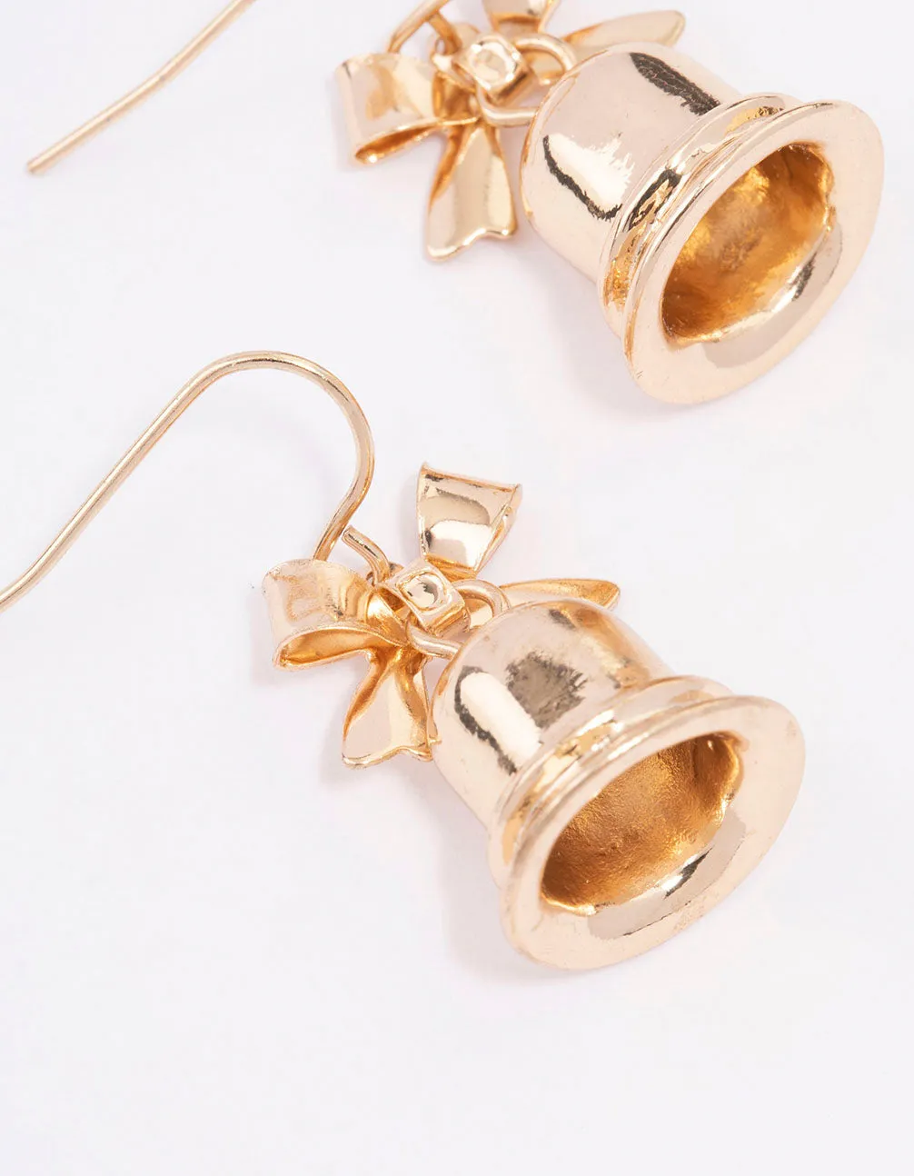 Gold Bell Drop Earrings