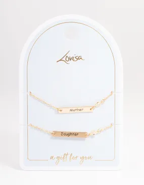Gold M&D Classic Bar Bracelet Pack