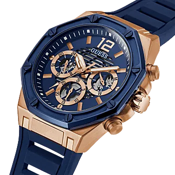 Guess GW0263G2 Blue Silicone Strap Men Watches