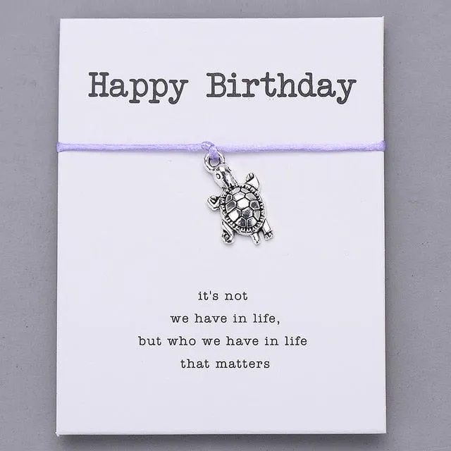 Happy Birthday Gift Bracelet for Women Men Kids