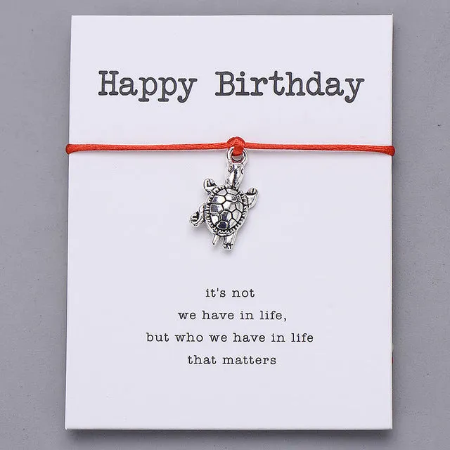 Happy Birthday Gift Bracelet for Women Men Kids