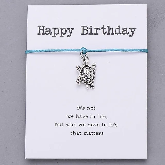 Happy Birthday Gift Bracelet for Women Men Kids