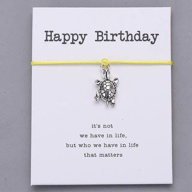 Happy Birthday Gift Bracelet for Women Men Kids
