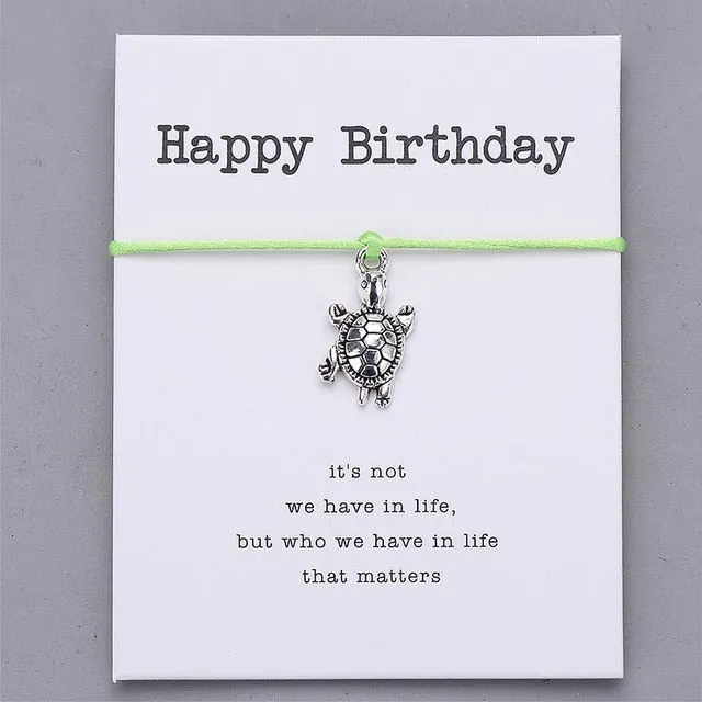 Happy Birthday Gift Bracelet for Women Men Kids